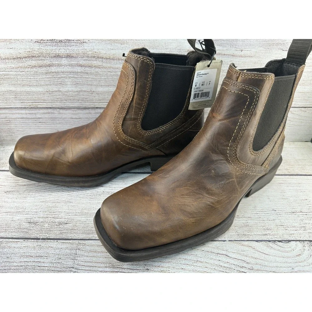 Ariat Midtown Rambler Men's Brown Chelsea Western Ankle Boots Size 8 D